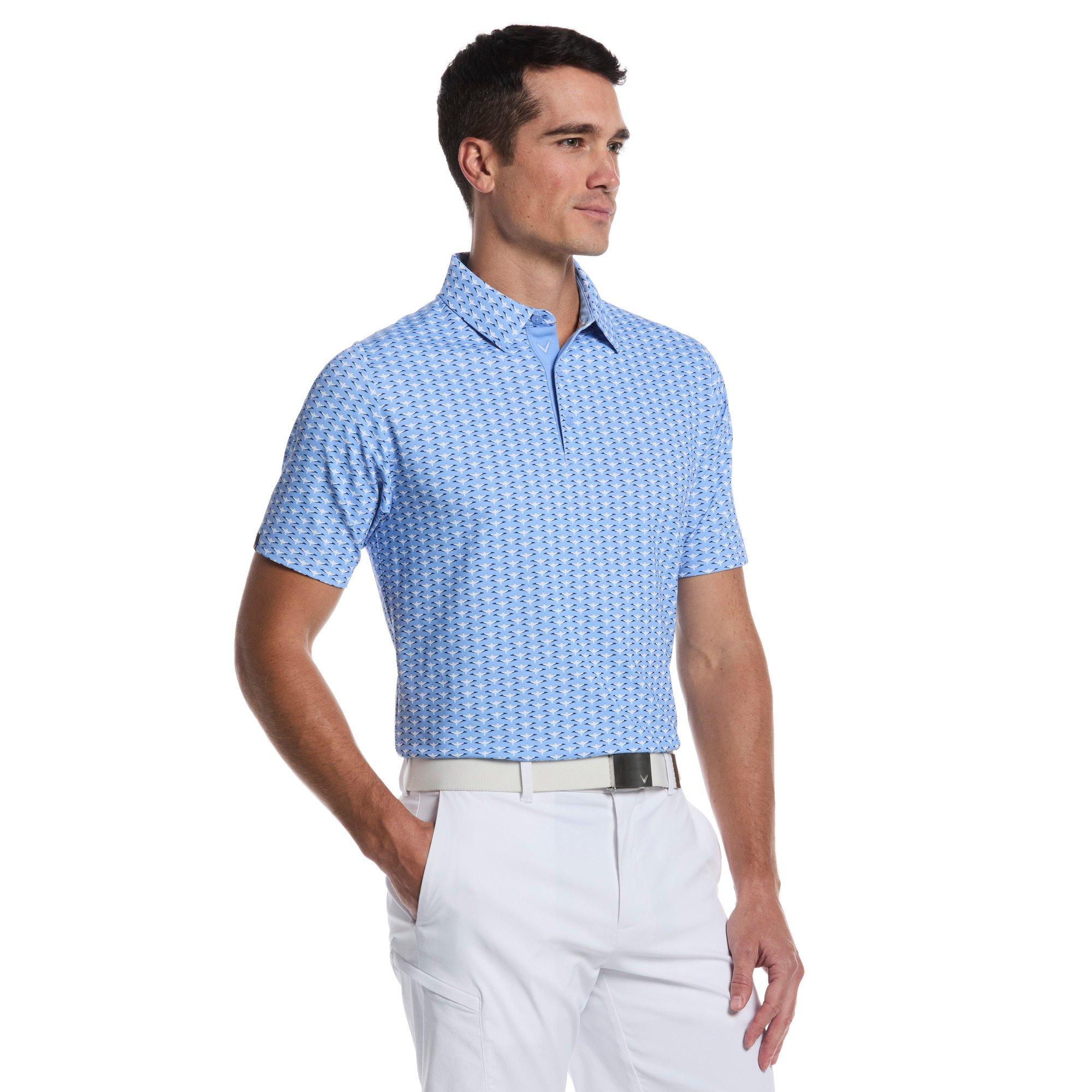 Men's Albatross Geo Print Short Sleeve Polo