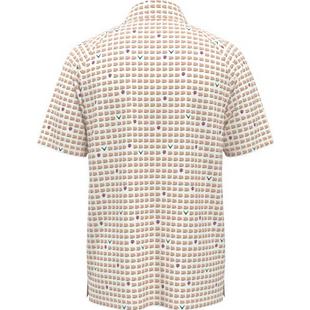 Men's One Pimento Two Pimento Green Print Short Sleeve Polo CALLAWAY