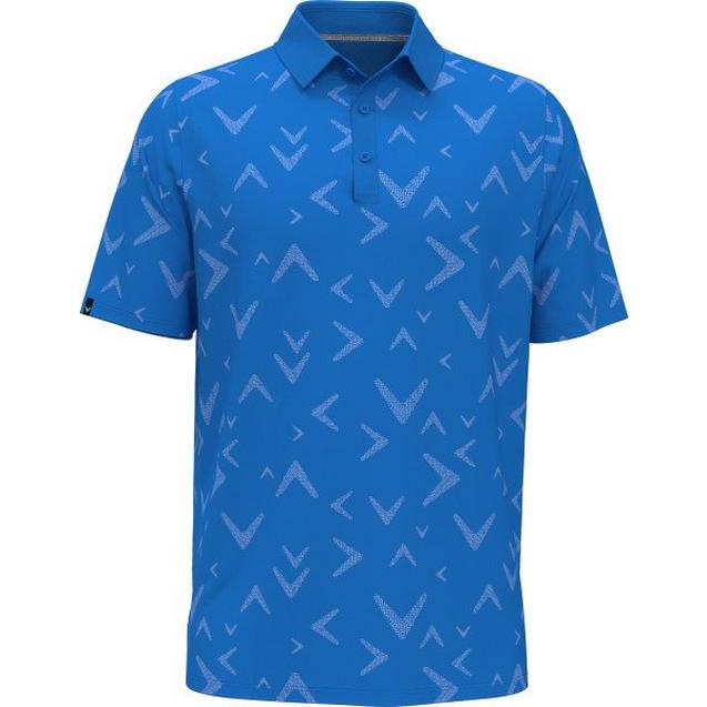 Men's Textured Chev Print Short Sleeve Polo CALLAWAY