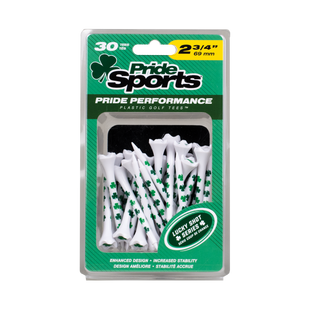 T&eacute;s Evolution 2 3/4 po - Shamrock - Paquet de 30 PRIDE SPORTS