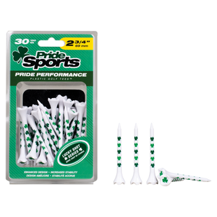 T&eacute;s Evolution 2 3/4 po - Shamrock - Paquet de 30 PRIDE SPORTS