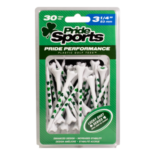 T&eacute;s Evolution 3 1/4 po - Shamrock - Paquet de 30 PRIDE SPORTS