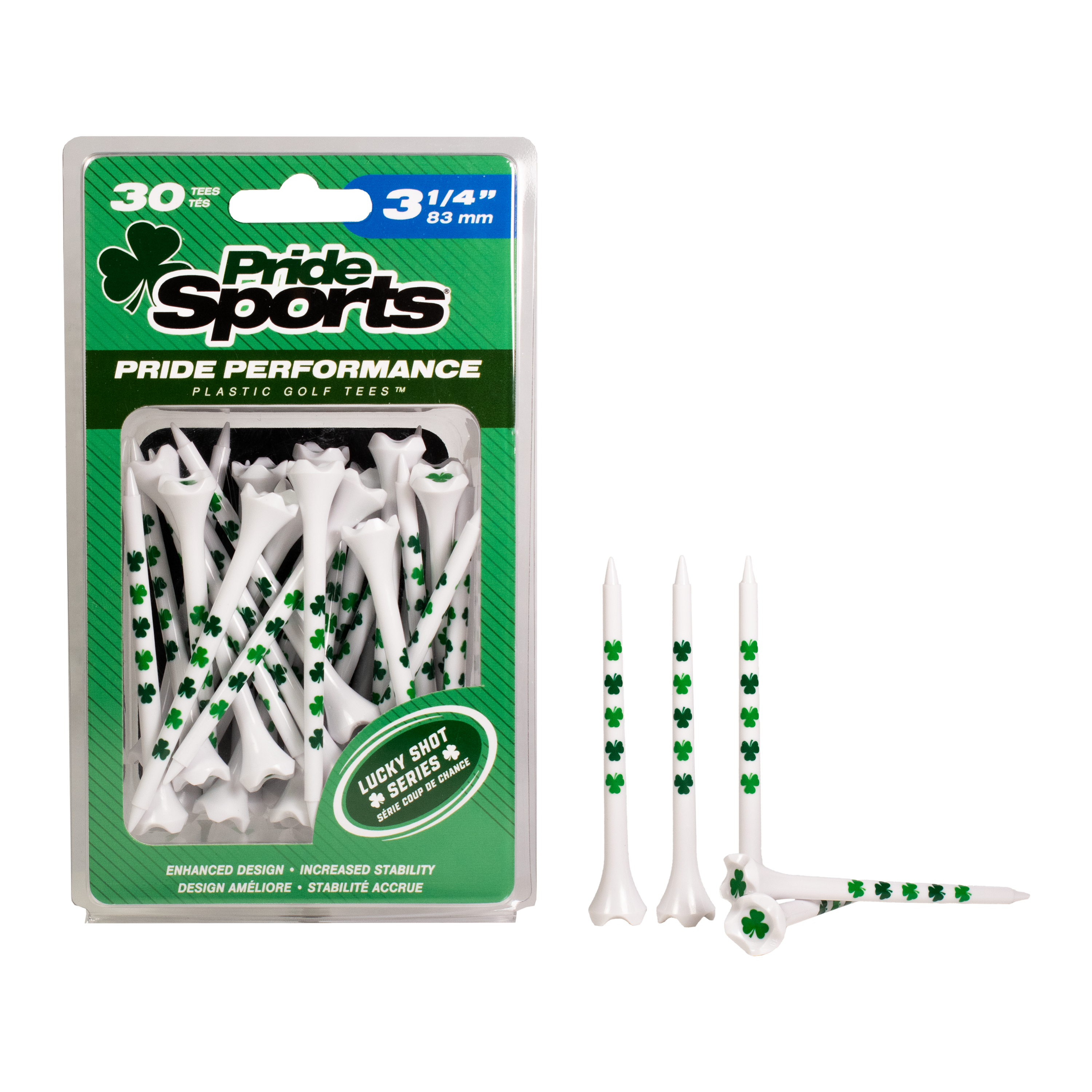 Evolution 3 1/4 Inch Tees - Shamrock - 30 Count