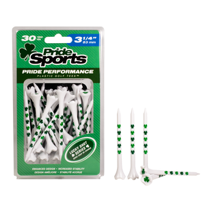 T&eacute;s Evolution 3 1/4 po - Shamrock - Paquet de 30 PRIDE SPORTS