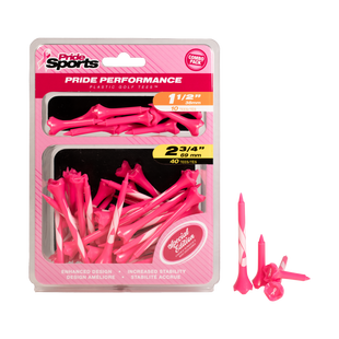 Paquet Evolution Combo (40 t&eacute;s 2 3/4 po) et (10 t&eacute;s 1 1/2 po) - Breast Cancer Awareness PRIDE SPORTS