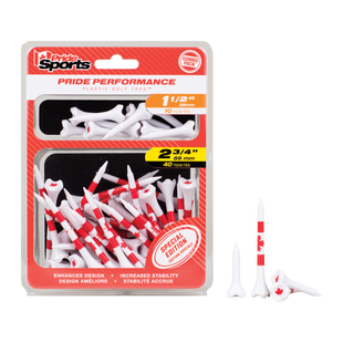 Paquet de t&eacute;s Evolution Combo (40 t&eacute;s 2,75 po) et (10 t&eacute;s 1,5 po) - Canadian Flag PRIDE SPORTS