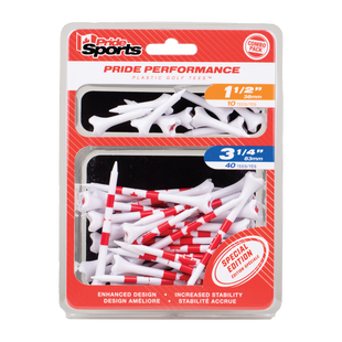 Paquet de t&eacute;s Evolution Combo (40 t&eacute;s de 3,25 po) et (10 t&eacute;s de 1,5 po) - Canadian Flag PRIDE SPORTS