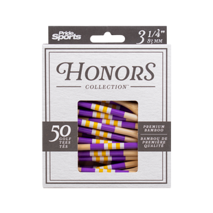 T&eacute;s en bambou 3 1/4 po - Collection Honors - Paquet de 50 PRIDE SPORTS