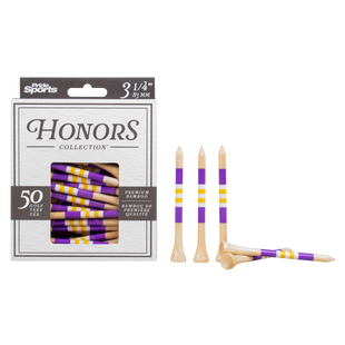 T&eacute;s en bambou 3 1/4 po - Collection Honors - Paquet de 50 PRIDE SPORTS