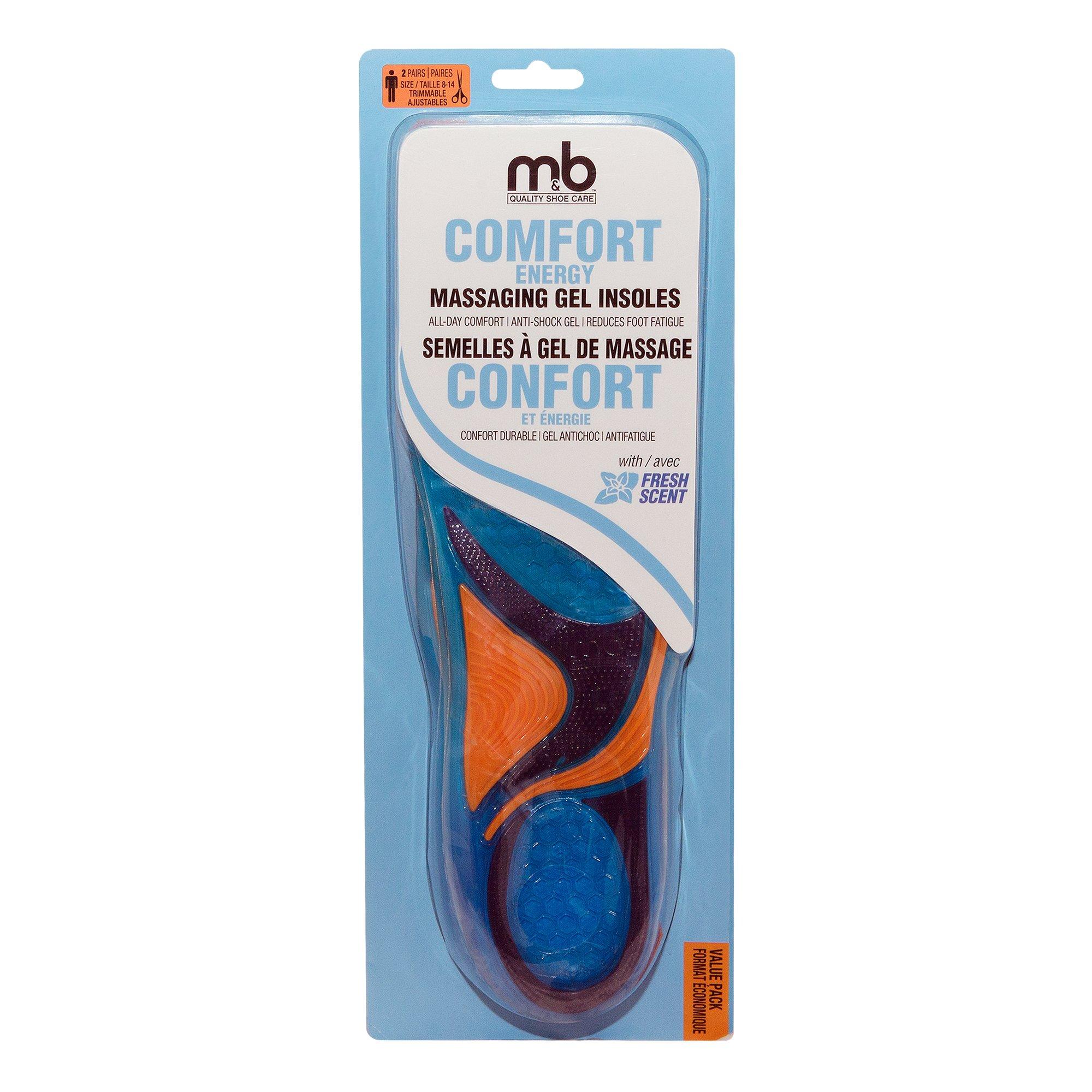 Men's Comfort Energy Massaging Gel Insole 2PK