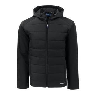 Veste &agrave; capuchon et &agrave; glissi&egrave;re Evoke Hybrid Softshell recycl&eacute;e pour hommes CUTTER & BUCK
