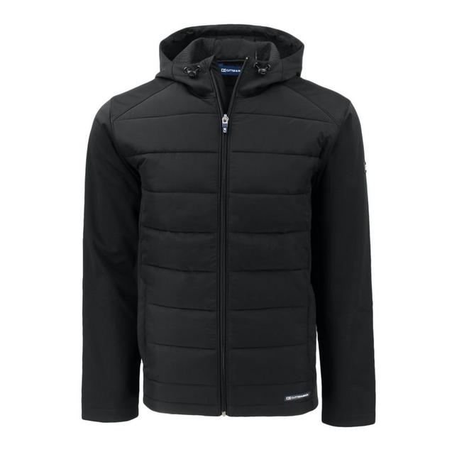 Men's Evoke Hybrid Softshell Recycled Full Zip Hooded Jacket CUTTER & BUCK