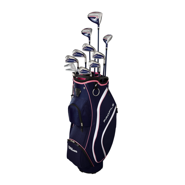 Women's Profile Tall 10-Piece Cart Bag Package Set with Graphite Shafts WILSON