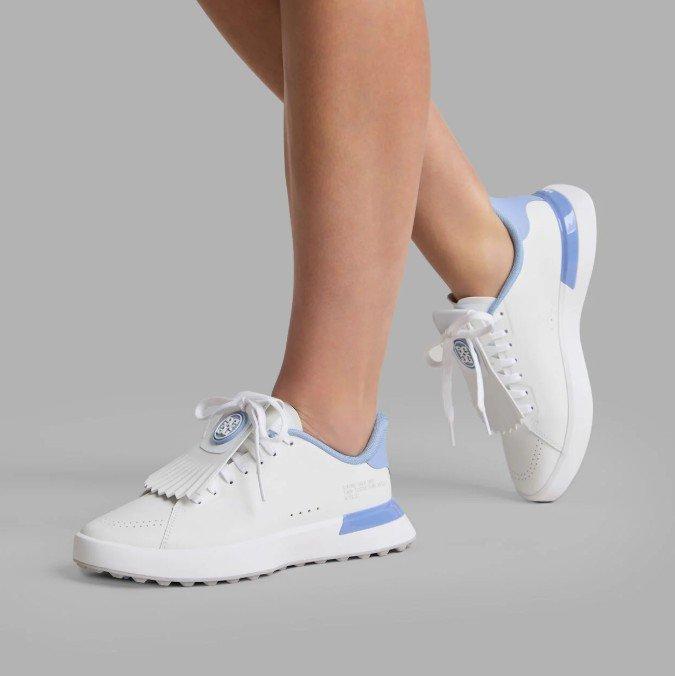 Women's G.112 Kiltie Hybrid Spikeless Golf Shoe - White/Blue
