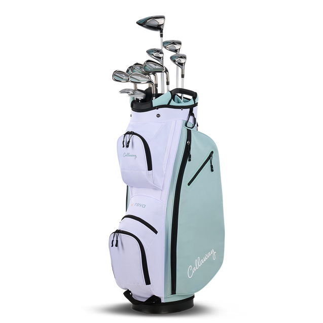 Women's Reva 26 11-Piece Peach/Surf Cart Bag Package Set with