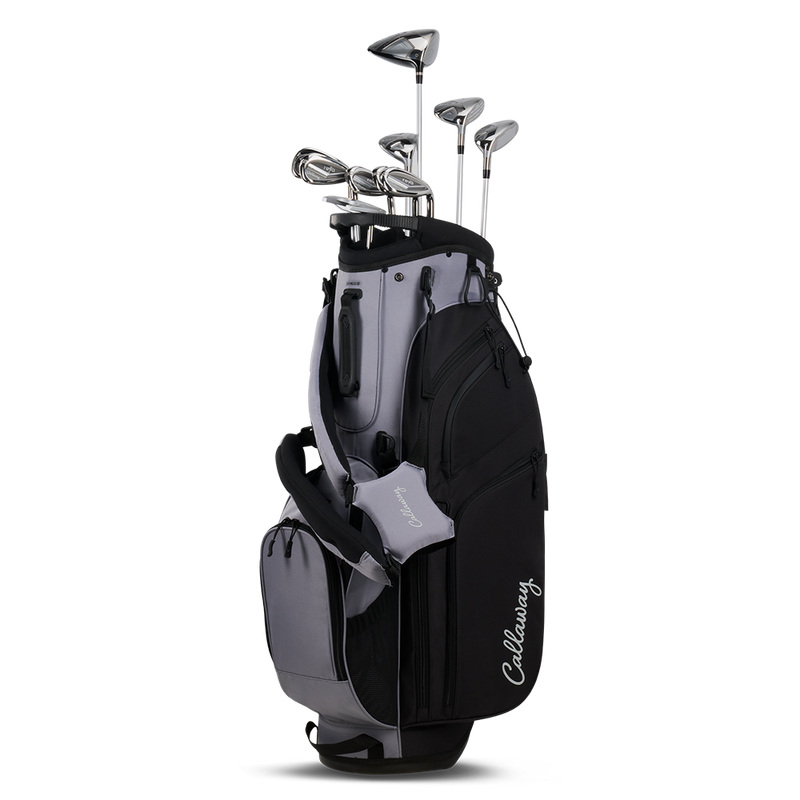 Women's Reva 26 11-Piece Black Stand Bag Package Set with Graphite Shafts