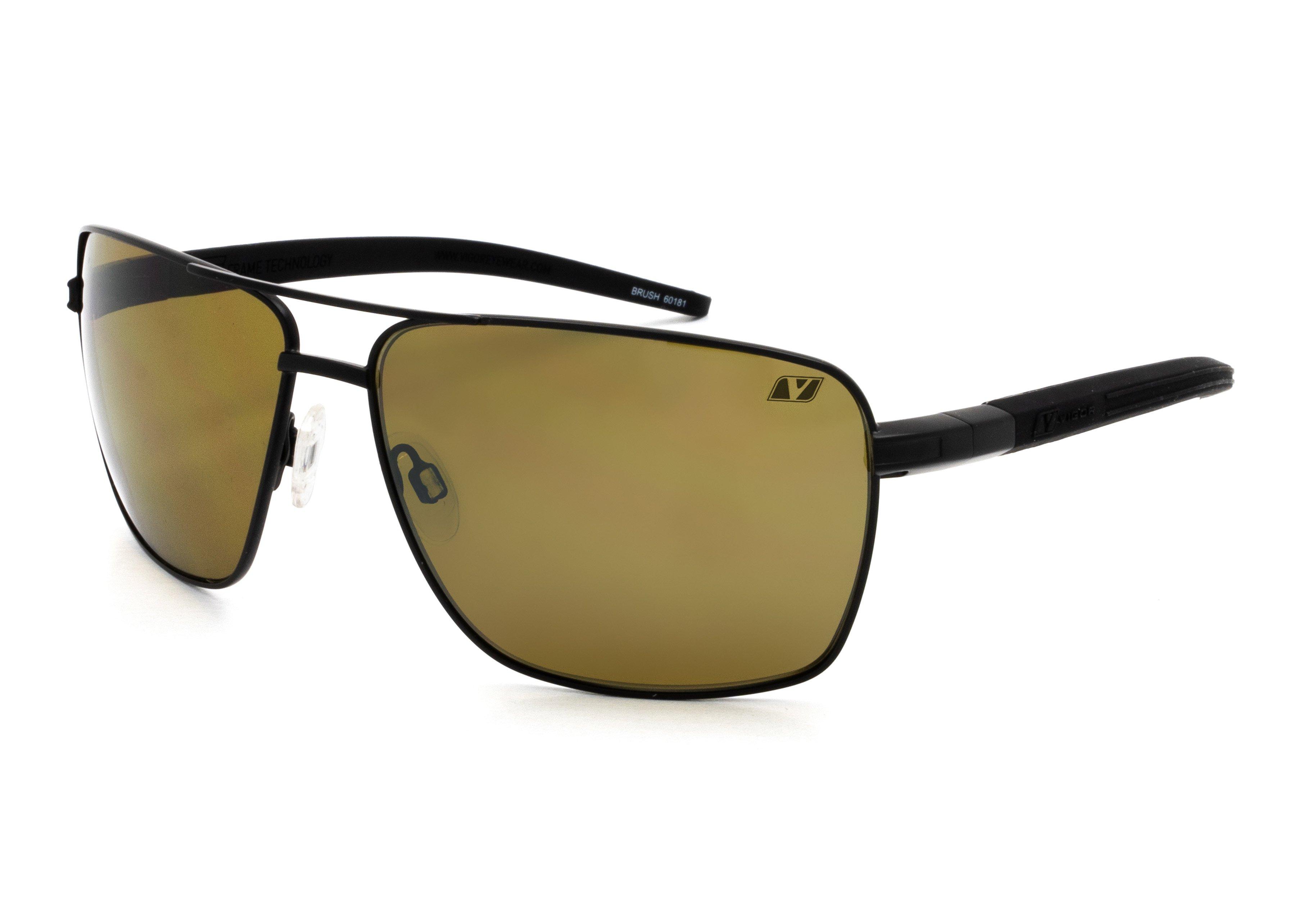 Brush Sunglasses - Black/Amber