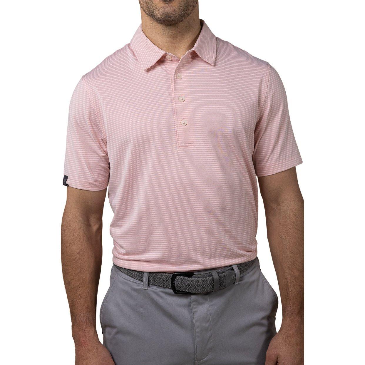 Men's Sand Stripe Short Sleeve Polo
