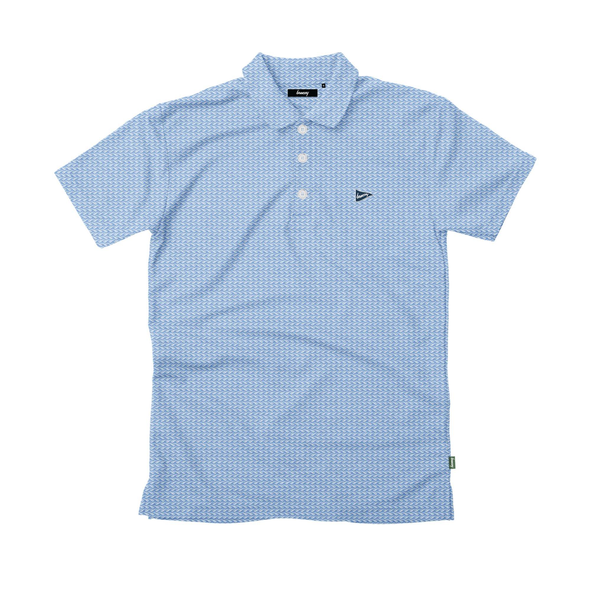 Men's Cresting Waves Short Sleeve Polo