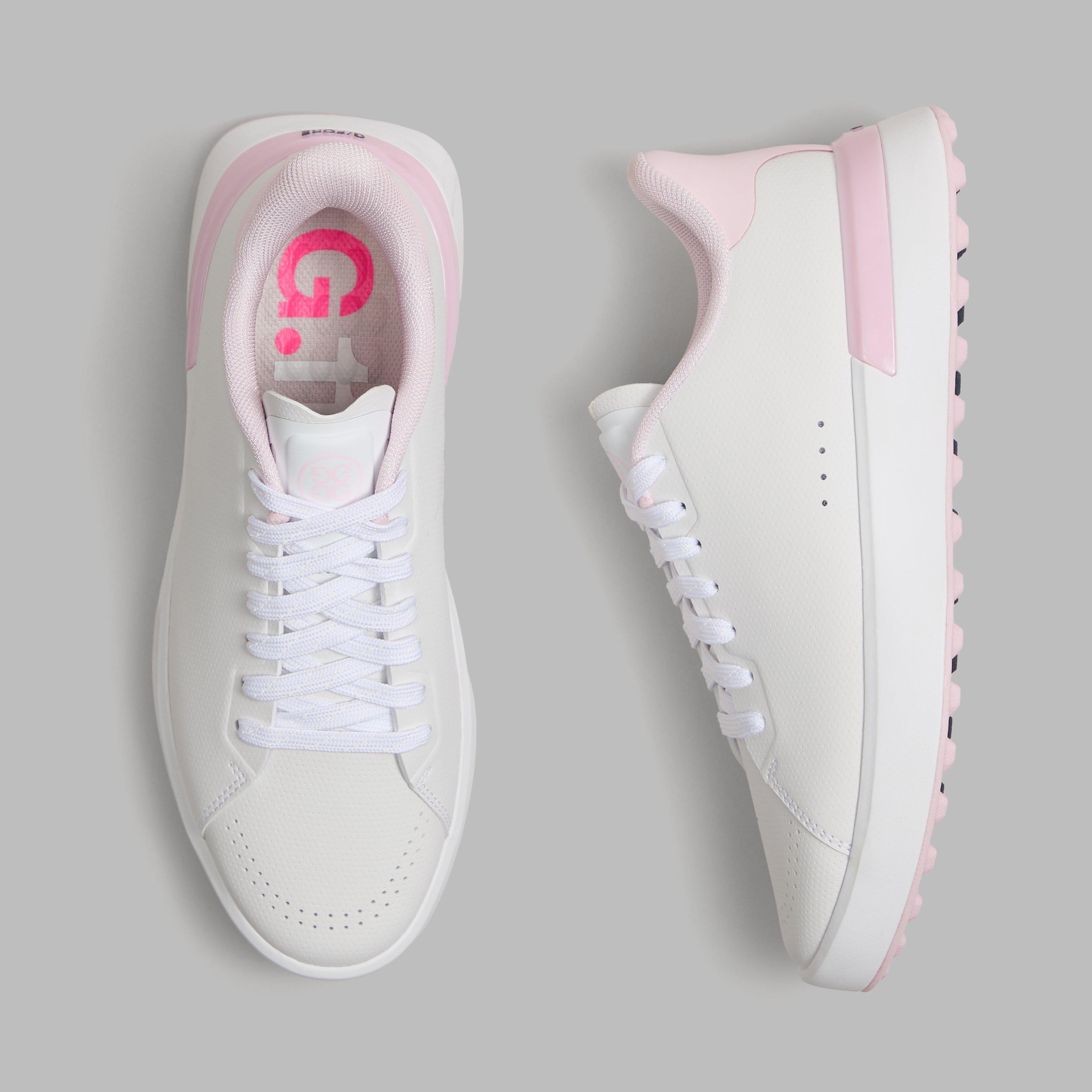 Women's G.112 Perforated Hybrid Kiltie Spikeless Golf Shoe - White/Pink