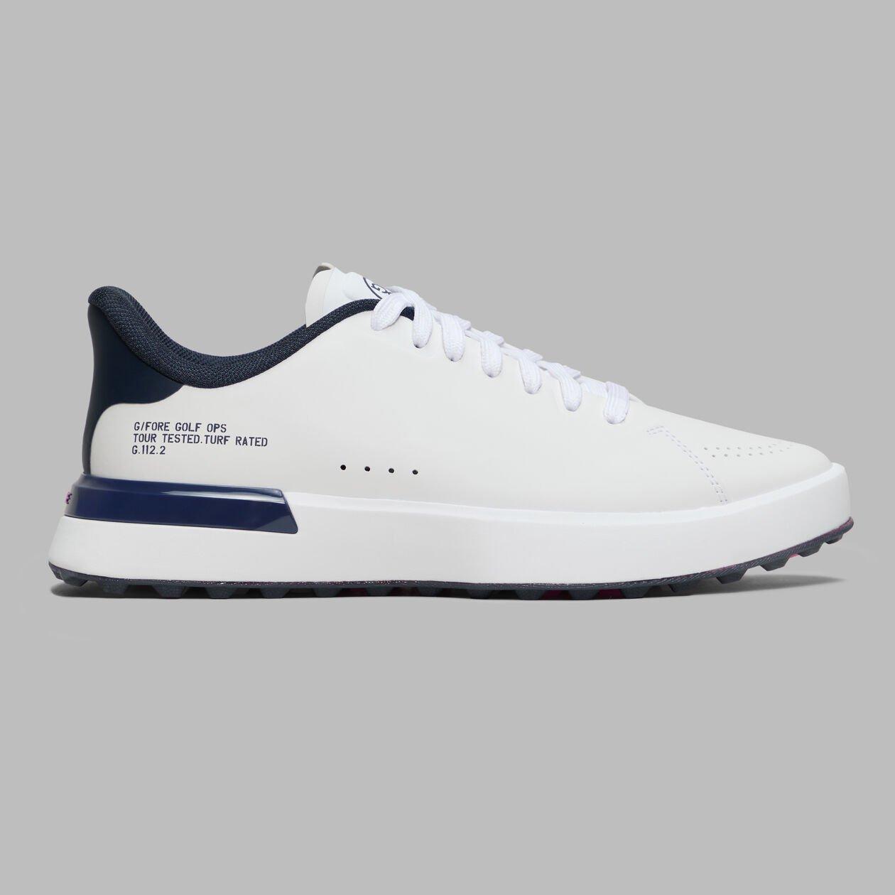 Women's G.112 Hybrid Kiltie Spikeless Golf Shoe - White/Navy