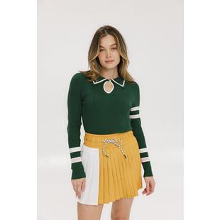 Women's Alice Ribbed Keyhole Long Sleeve Polo FORE ALL