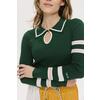 Women's Alice Ribbed Keyhole Long Sleeve Polo