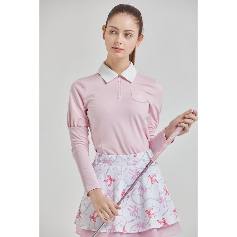 Women's 1/4 Zip Long Sleeve Polo