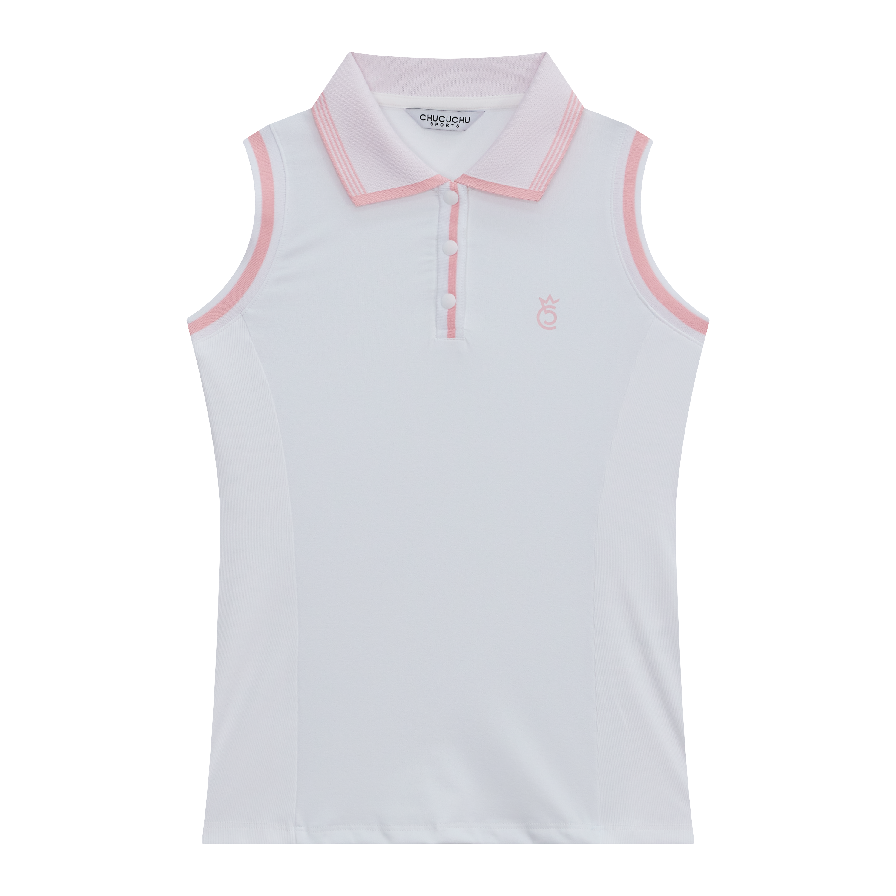 Women's Cooling Collar Stripe Sleeveless Polo