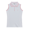 Women's Cooling Collar Stripe Sleeveless Polo