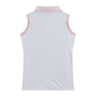 Women's Cooling Collar Stripe Sleeveless Polo CHUCUCHU