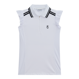 Polo sans manches &agrave; volants pour femmes CHUCUCHU