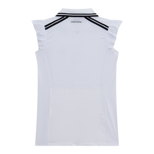 Polo sans manches &agrave; volants pour femmes CHUCUCHU