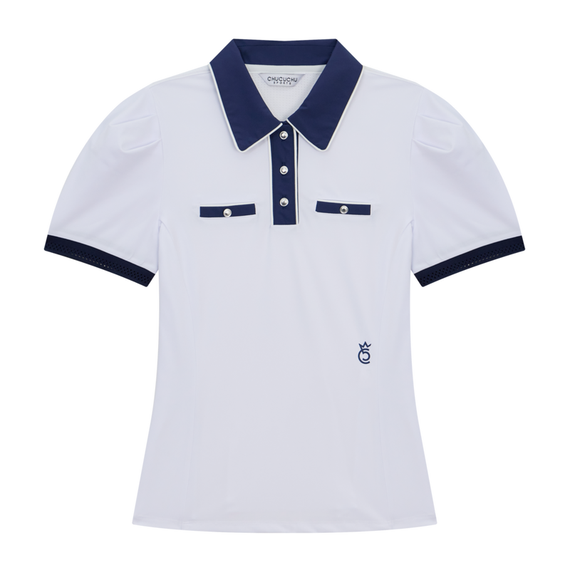 Women's Puff Short Sleeve Polo