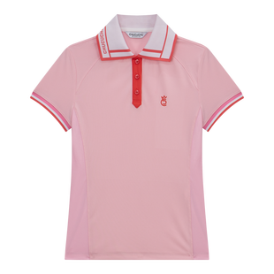 Women's Contrast Collar Short Sleeve Polo CHUCUCHU
