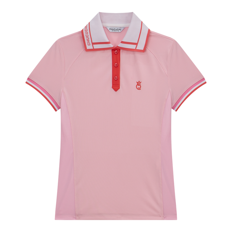 Women's Contrast Collar Short Sleeve Polo