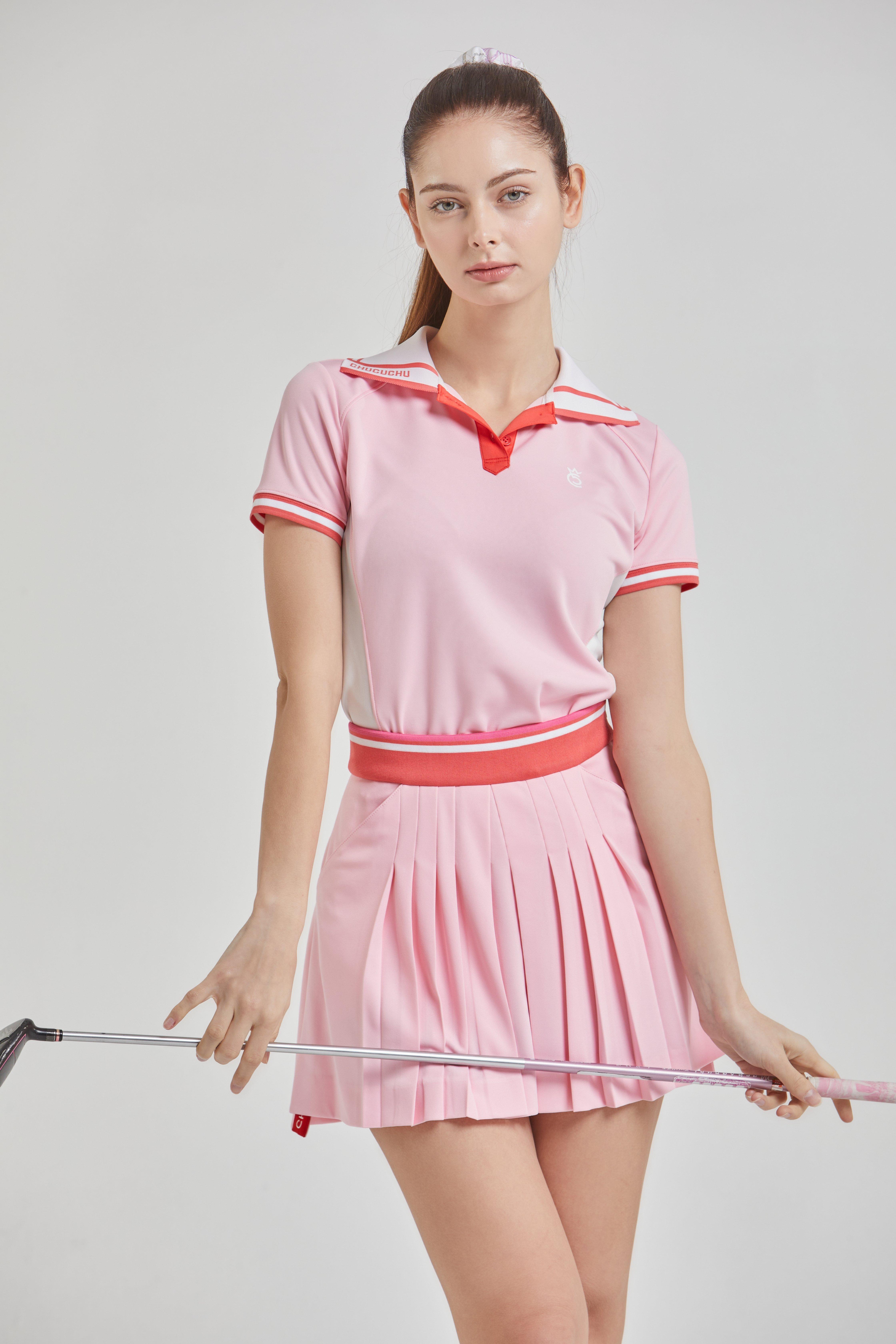 Women's Contrast Collar Short Sleeve Polo