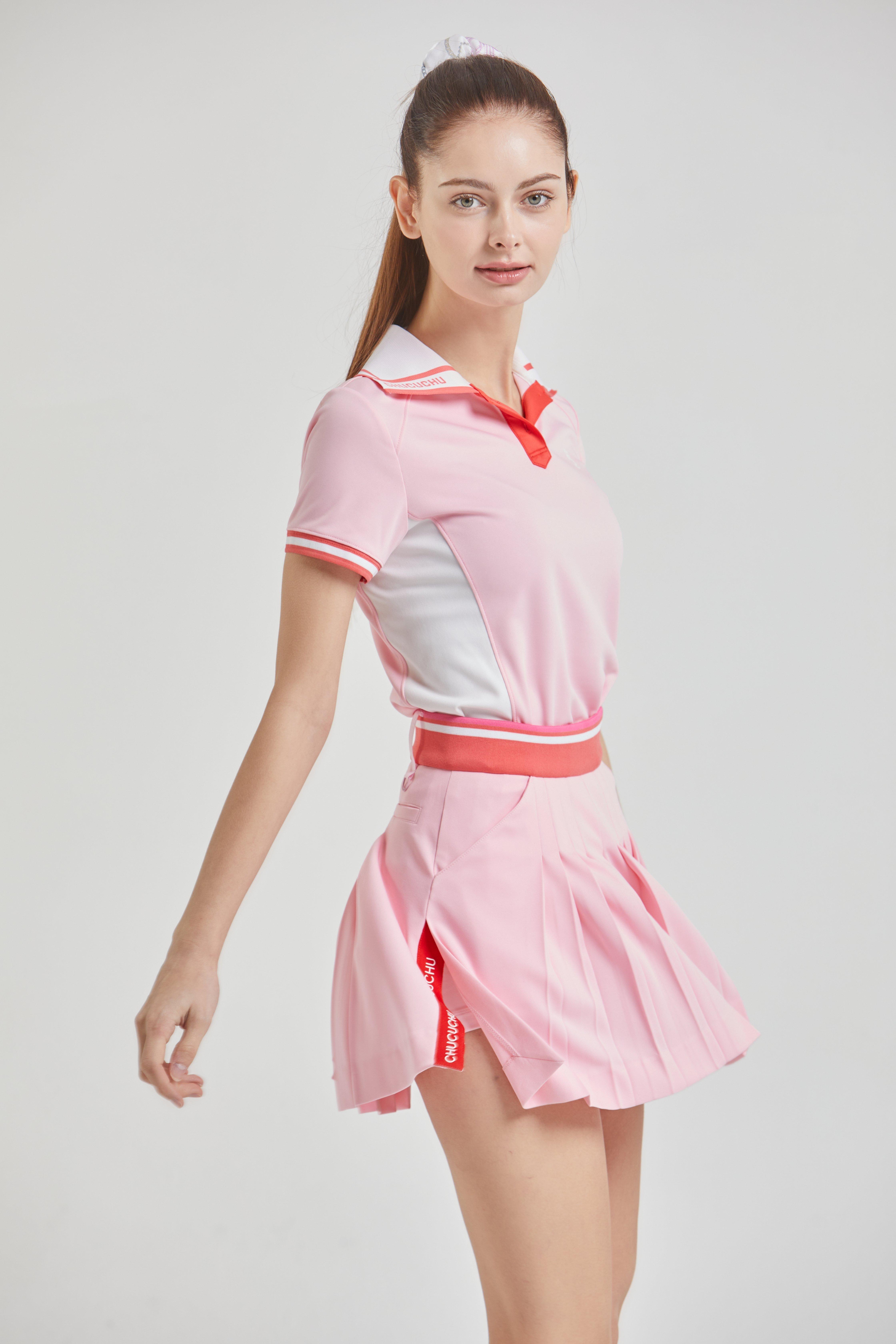 Women's Contrast Collar Short Sleeve Polo