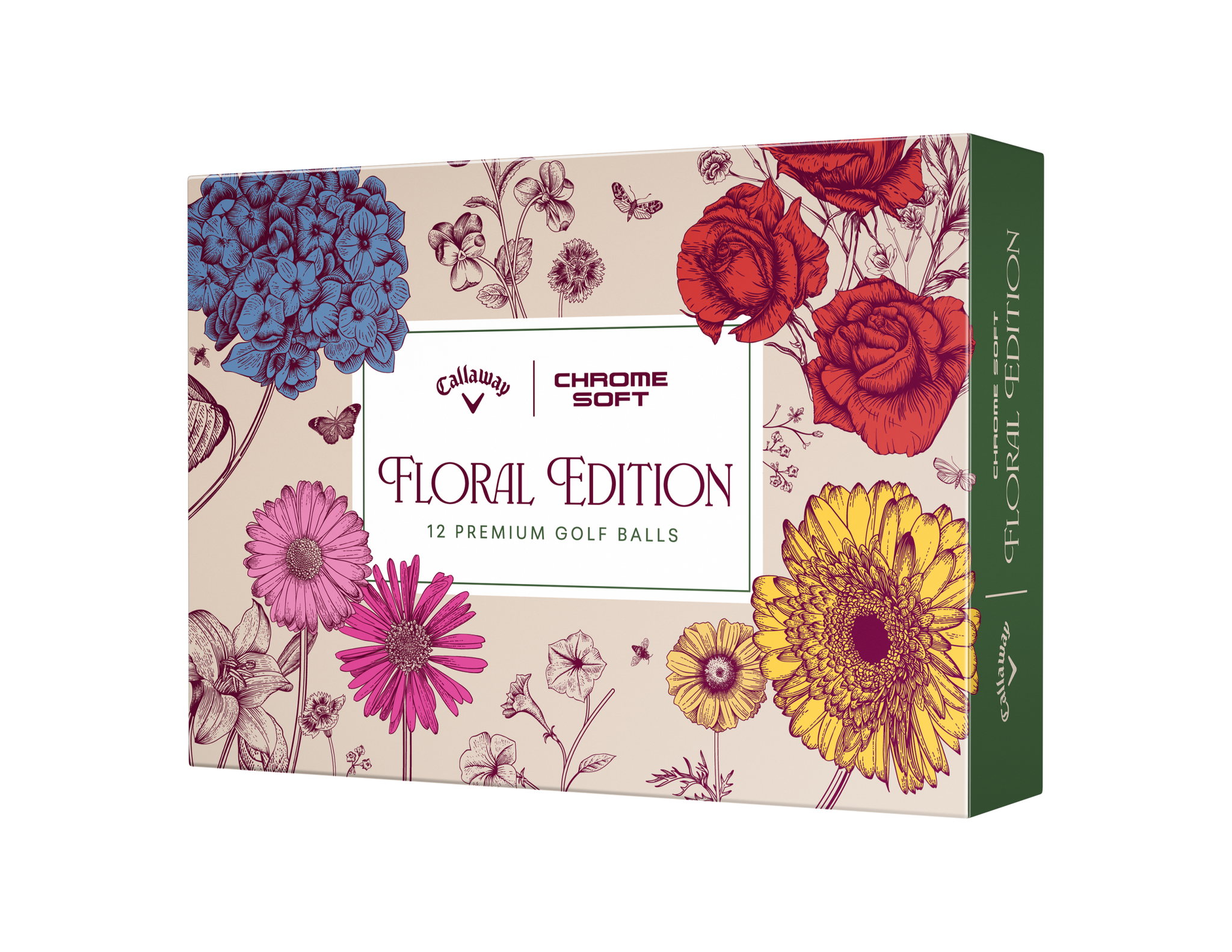 Limited Edition - Chrome Soft Golf Balls - Flowers