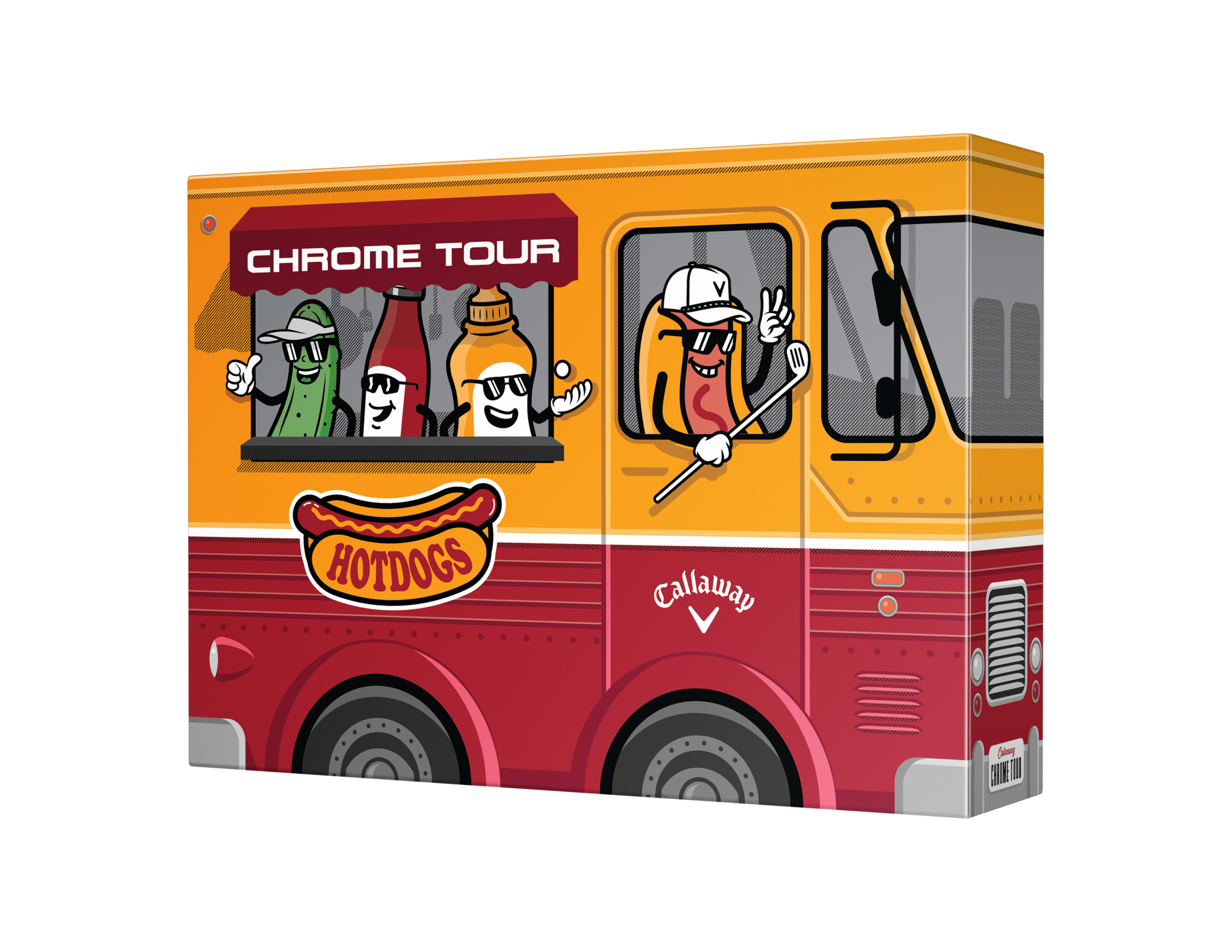 Limited Edition - Chrome Tour Golf Balls - Hotdog