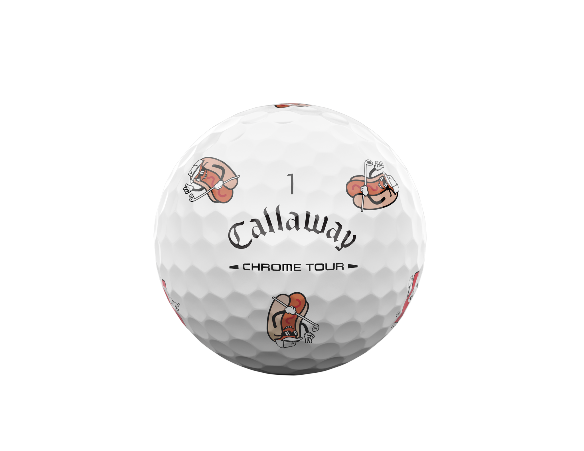 Limited Edition - Chrome Tour Golf Balls - Hotdog