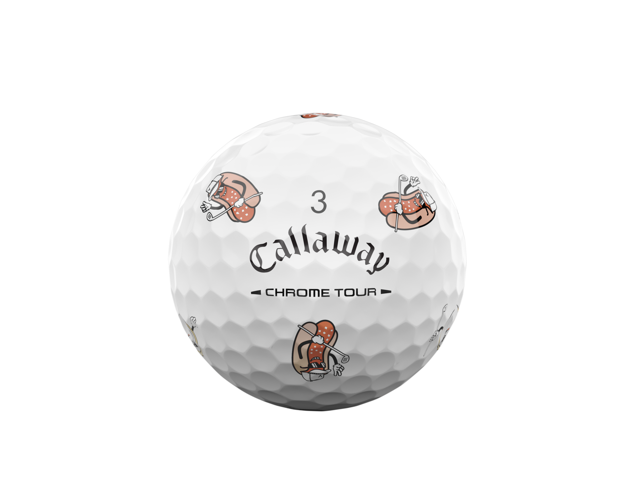 Limited Edition - Chrome Tour Golf Balls - Hotdog