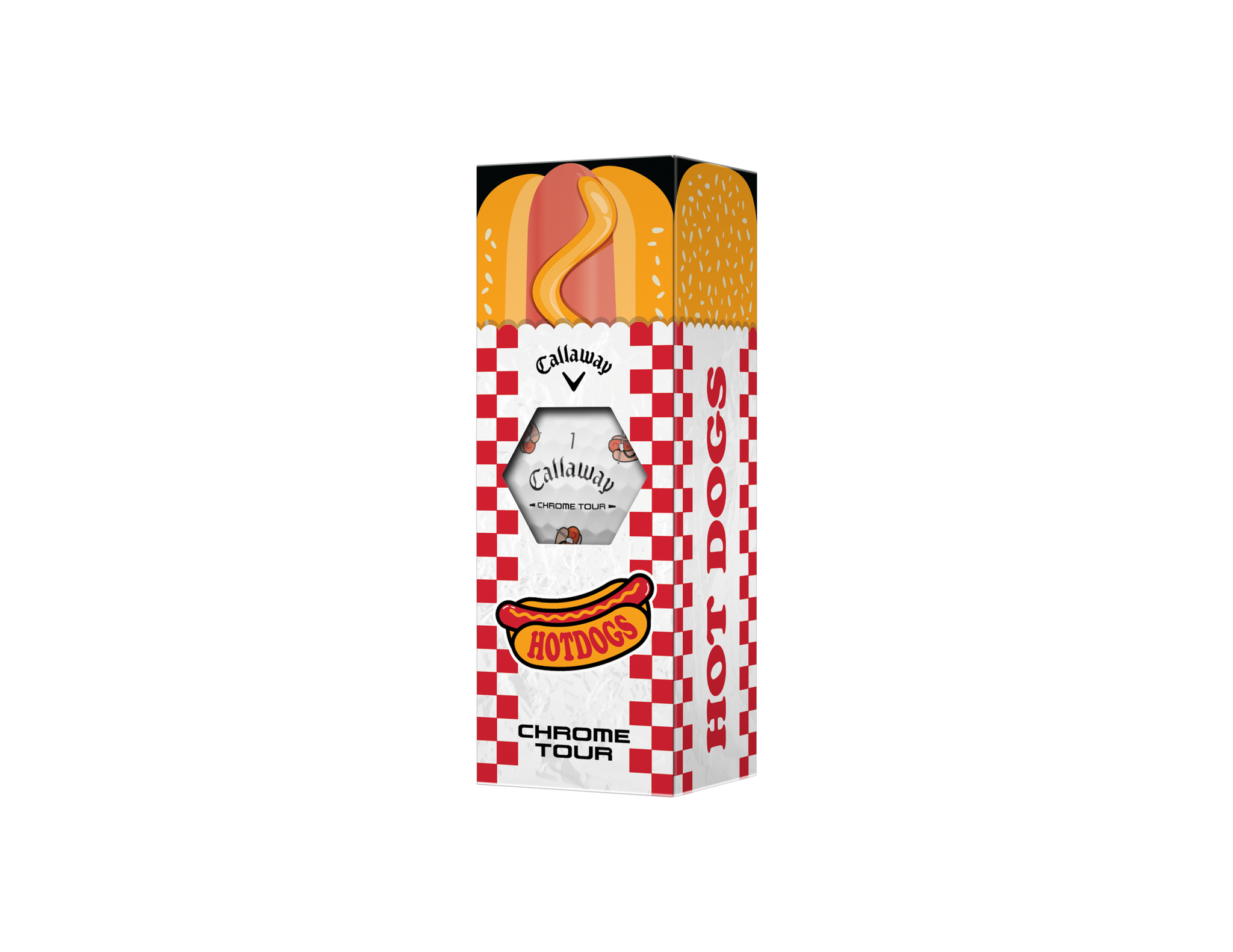 Limited Edition - Chrome Tour Golf Balls - Hotdog