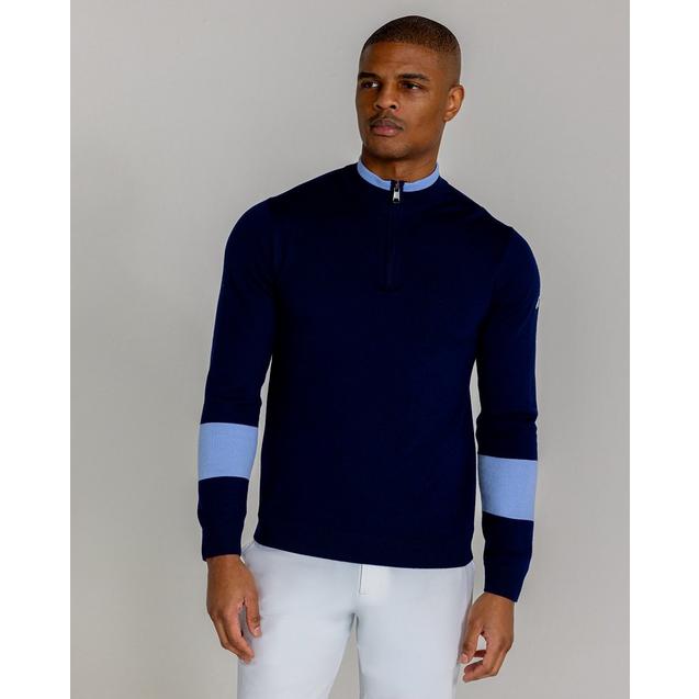 Chandail en mérino à glissière 1/4 Malone pour hommes REDVANLY