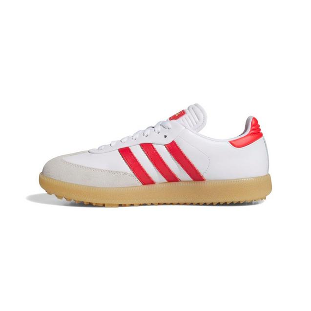 【限定】 SAMBA GOLF シューズ Samba Spikeless Golf Shoe - White/Red | ADIDAS | Golf Shoes