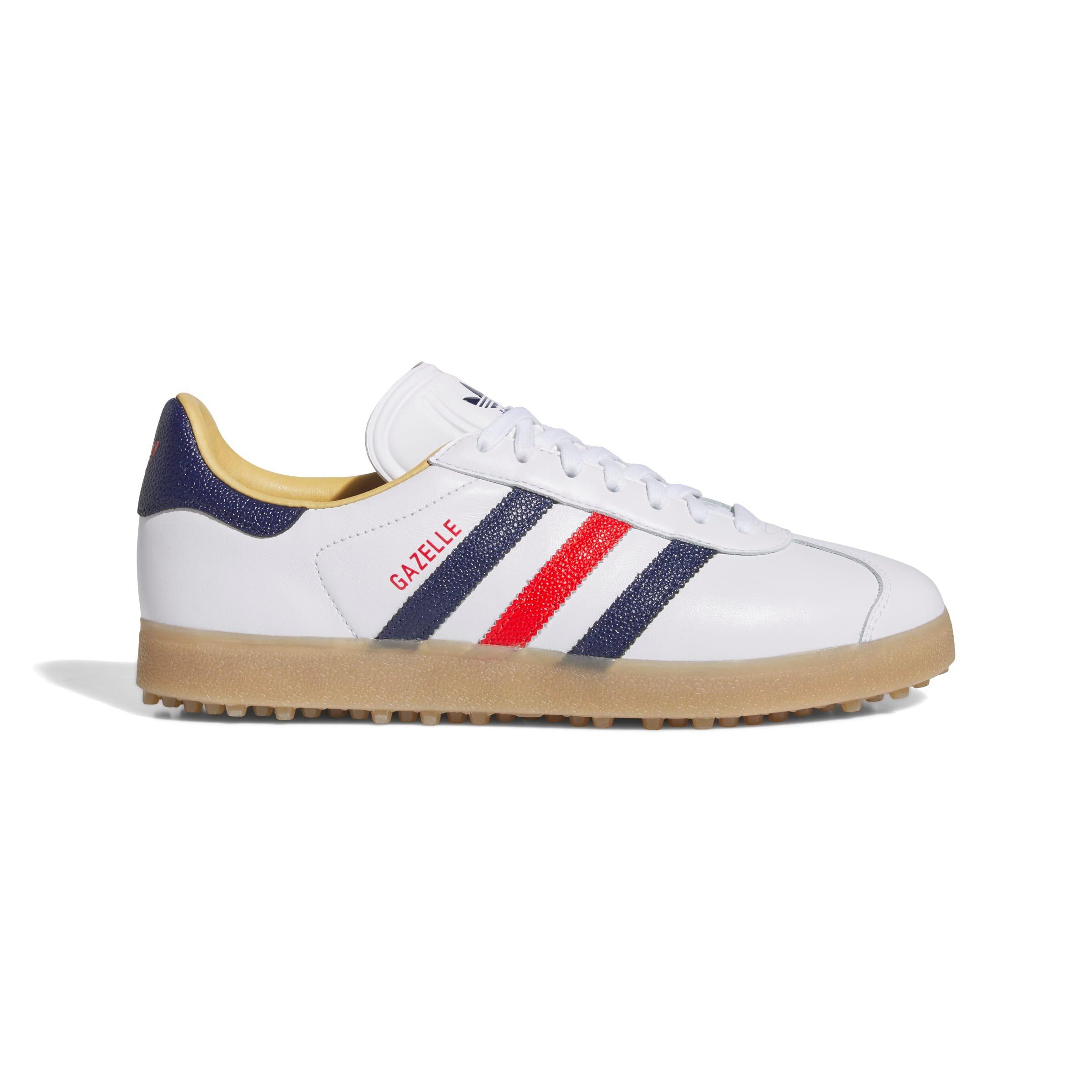 Men's Gazelle Spikeless Golf Shoe - White/Navy/Red