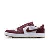 Chaussures de golf Air Jordan 1 Low G &agrave; crampons - Blanc/Bordeaux/Or