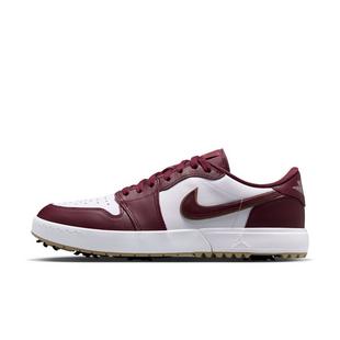 Air Jordan 1 Low G Spiked Golf Shoe - White/Burgundy/Gold JORDAN