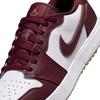 Chaussures de golf Air Jordan 1 Low G &agrave; crampons - Blanc/Bordeaux/Or