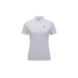 Women's Hybrid Solid Short Sleeve Polo ANEW